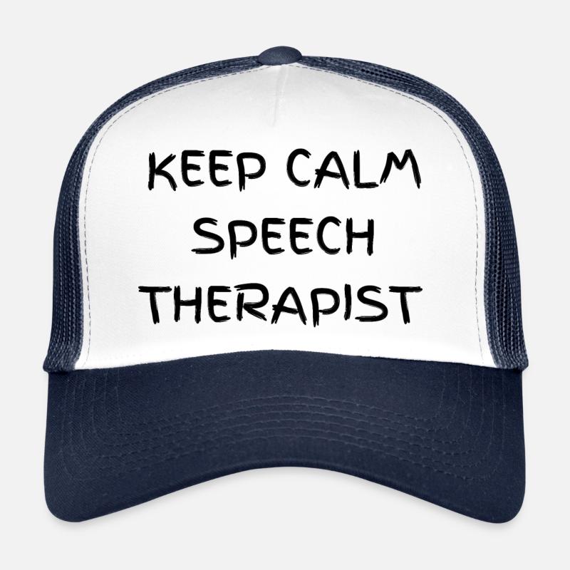 Keep calm speech therapist Trucker Cap