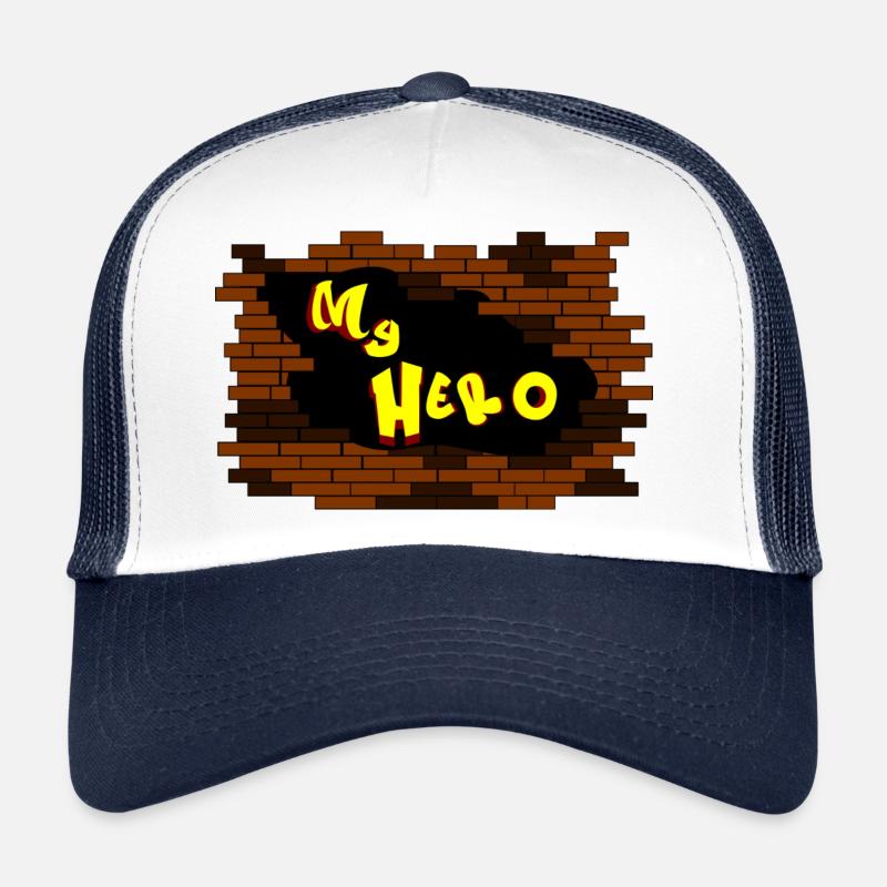 MEIN HERO Graffiti - Trucker Cap - Weiß/Navy