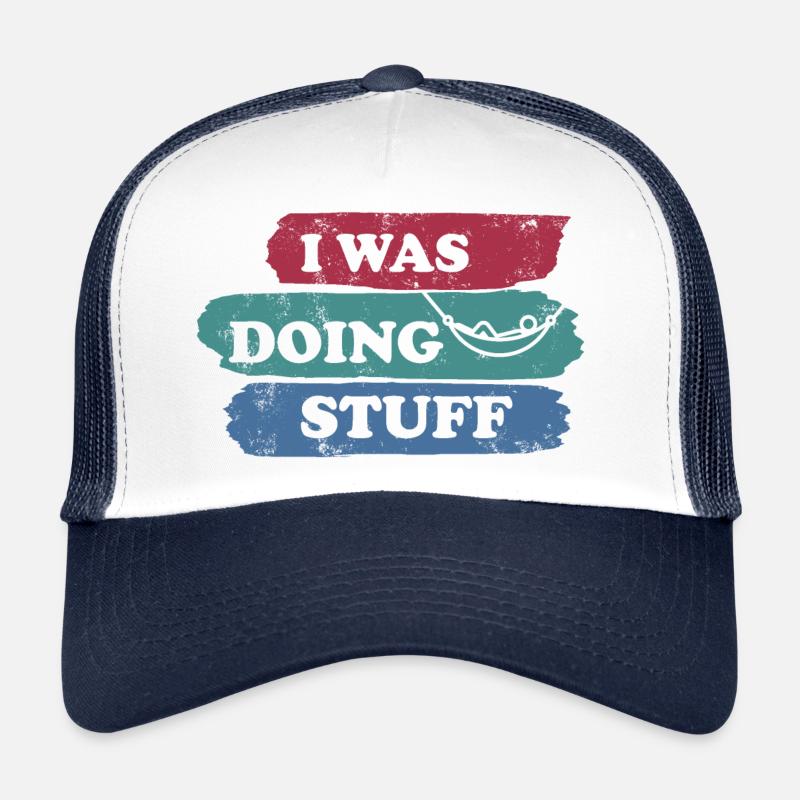 I was doing stuff - Hängematte vintage Trucker Cap