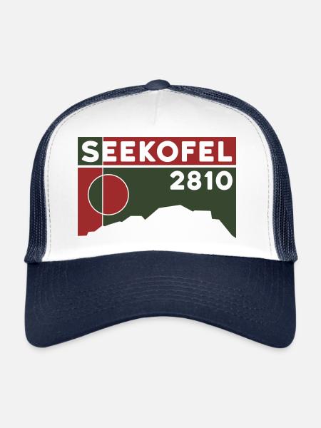 Seekofel Dolomites Hiking Hike Circular Hike - Trucker Cap - white/navy - Front