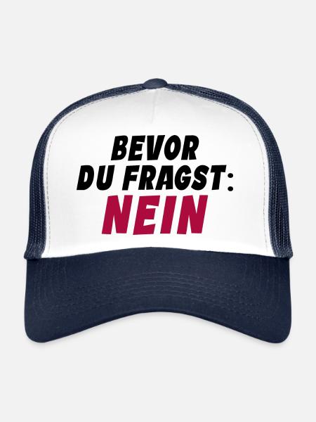 Klarer Durchblick - Trucker Cap - Weiß/Navy - Vorne