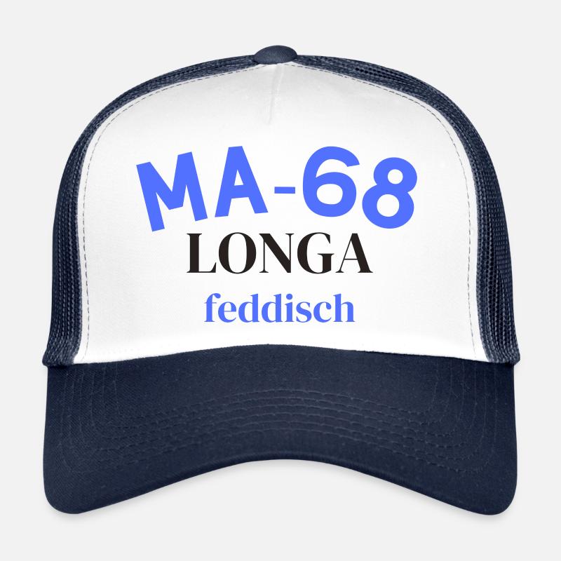 Mannheim 68 Longa feddisch - Trucker Cap - Weiß/Navy