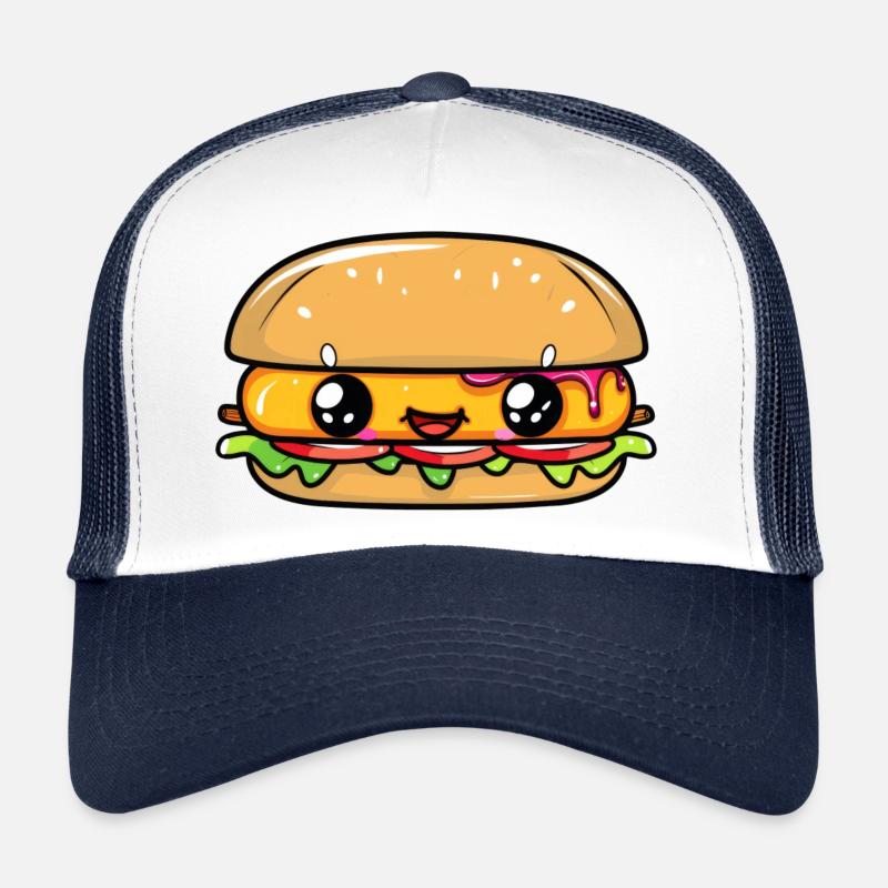 Burger mit Gesicht Trucker Cap