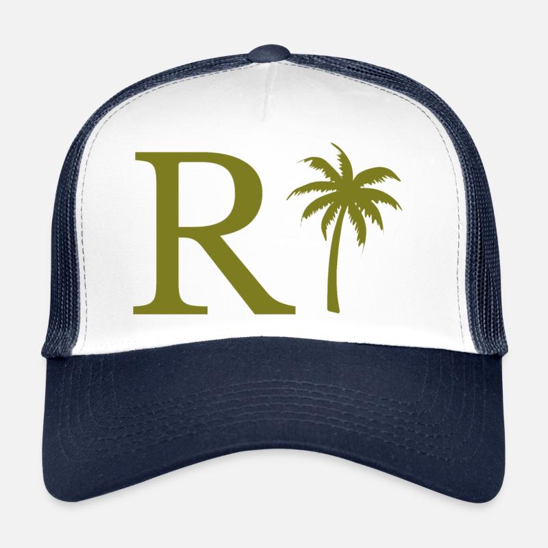 Lettre r vert Palm Casquette trucker 