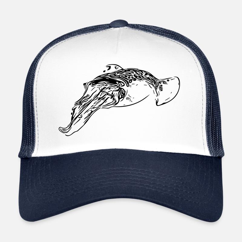 seiche - Casquette trucker  - blanc/marine