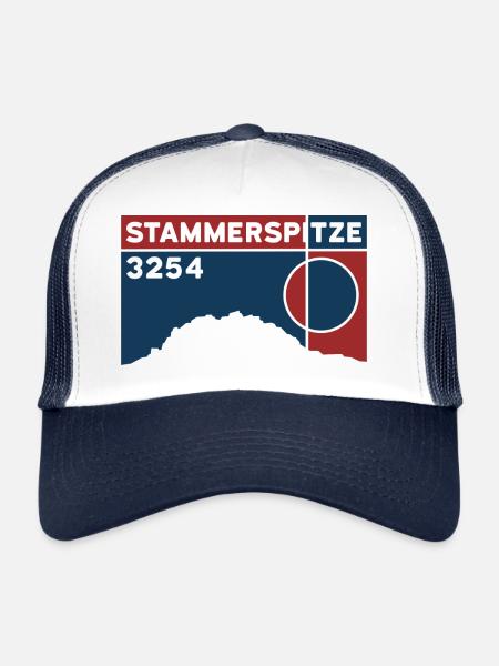 Stammerspitze Piz Tschütta Samnaun tour de montagne - Casquette trucker  - blanc/marine - Devant