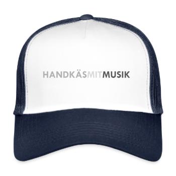Handkäs mit Musik, grau - Trucker Cap - Weiß/Navy - Vorne