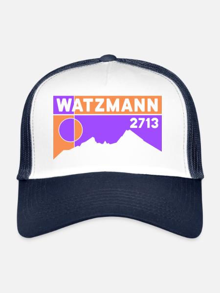 Watzmann Crossing the Berchtesgaden Mountain Hiking - Trucker Cap - white/navy - Front