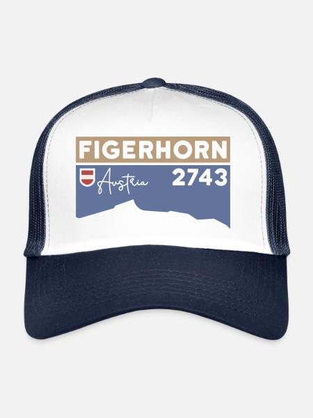 Figerhorn Sunrise Ascent Hike Hiking - Trucker Cap - white/navy - Front