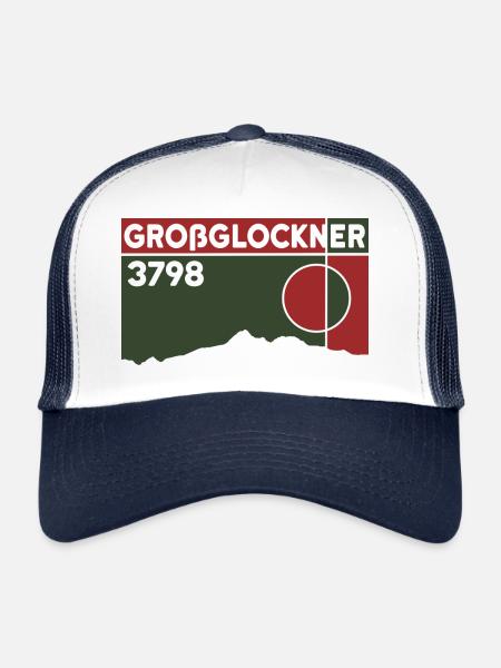 Großglockner Ascent Finisher Mountain Tour Souvenir - Trucker Cap - white/navy - Front