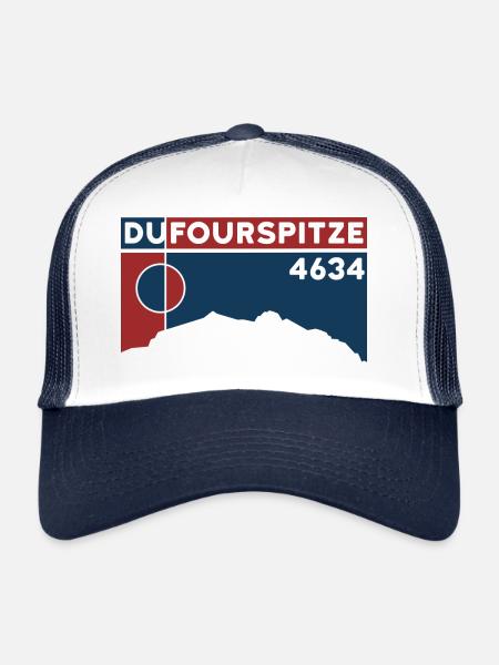 Dufourspitze High Altitude Tour Ascent Souvenir Souvenir - Casquette trucker  - blanc/marine - Devant