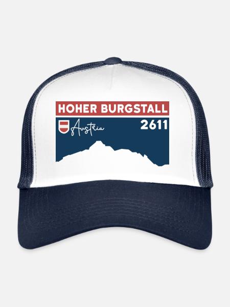 Hoher Burgstall mountain tour via ferrata Stubaital - Trucker Cap - white/navy - Front
