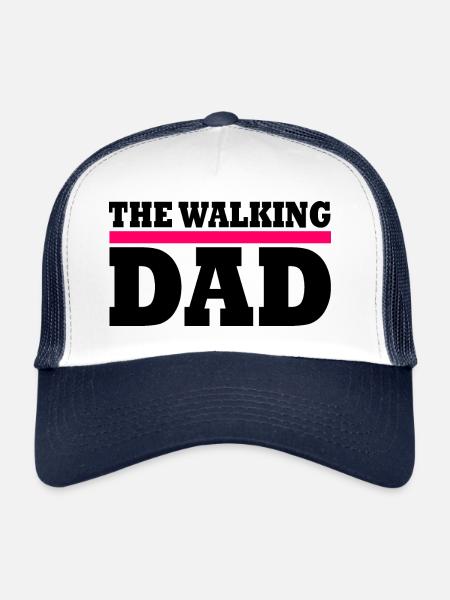 The walking dad - Casquette trucker  - blanc/marine - Devant