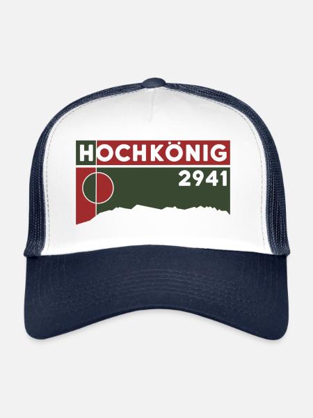 Hochkönig Höhe, randonnée, randonnée, via ferrata - Casquette trucker  - blanc/marine - Devant