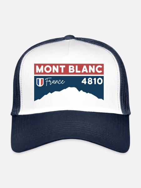 Tour du Mont Blanc 4810 Trekking Randonnée France - Casquette trucker  - blanc/marine - Devant