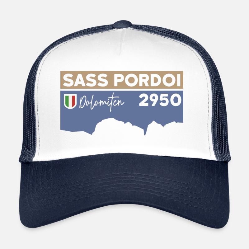 Sass Pordoi Pordoi Randonnée Sella Dolomites Casquette trucker 
