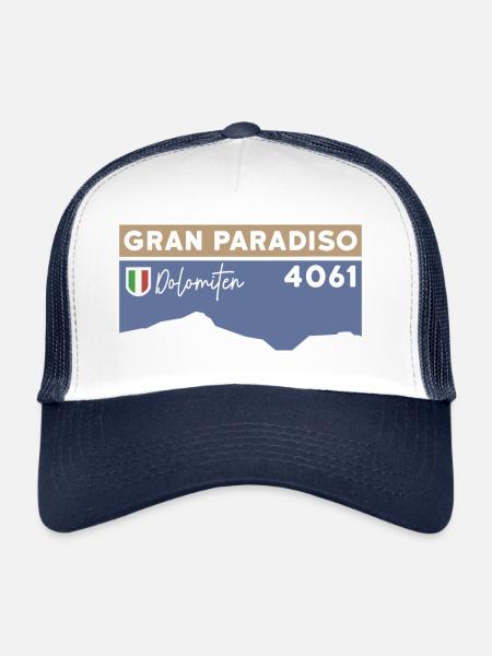 Guide d’escalade du Grand Paradis Ski Tour High Tour - Casquette trucker  - blanc/marine - Devant