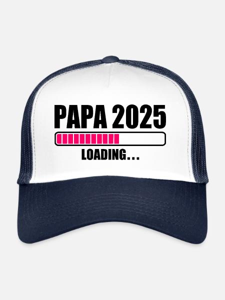 Papa 2025 - Trucker Cap - white/navy - Front