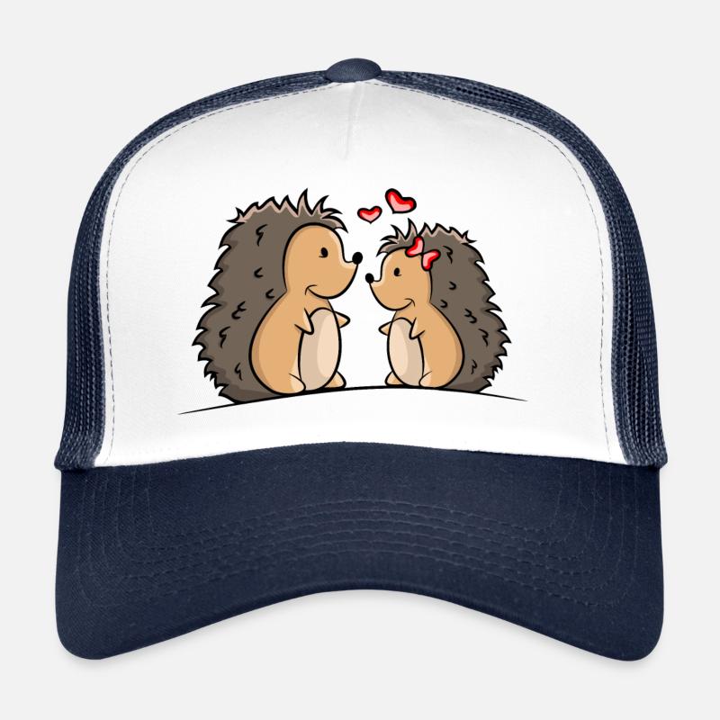 Hérisson couple avec des cœurs Casquette trucker 