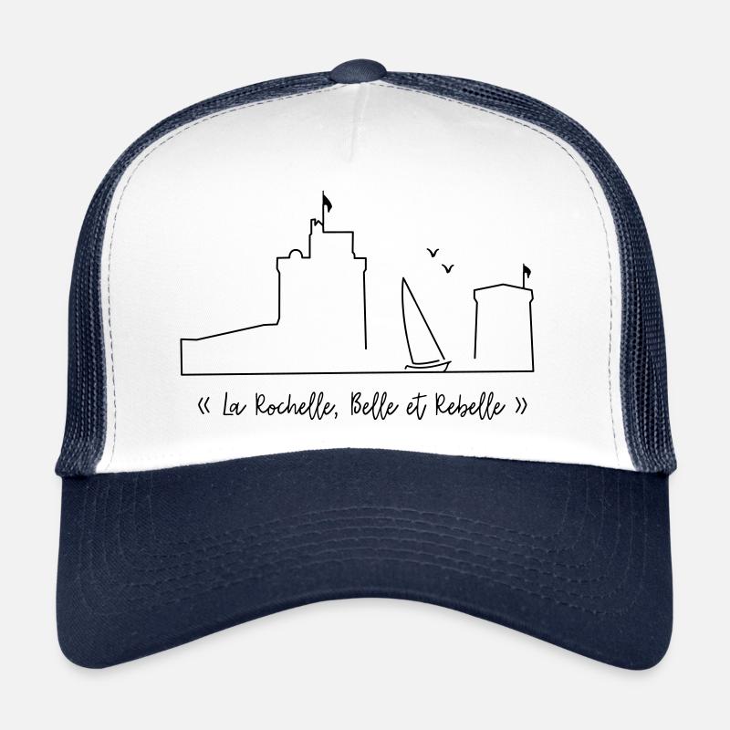 La Rochelle design blanc - by Nicolas Poitevin Casquette trucker 