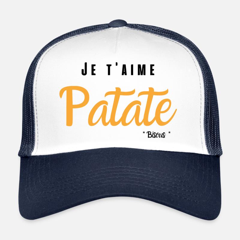 Je t'aime patate bisous - Casquette trucker  - blanc/marine