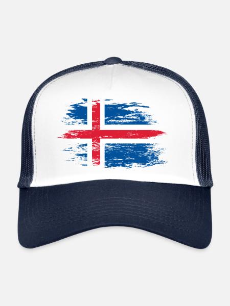 Iceland used - Trucker Cap - white/navy - Front