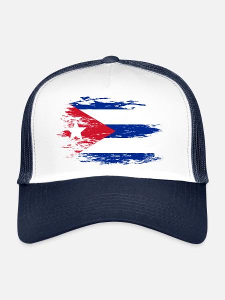 Cuba flag used - Trucker Cap - white/navy - Front