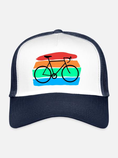 Bicyclette - Casquette trucker  - blanc/marine - Devant