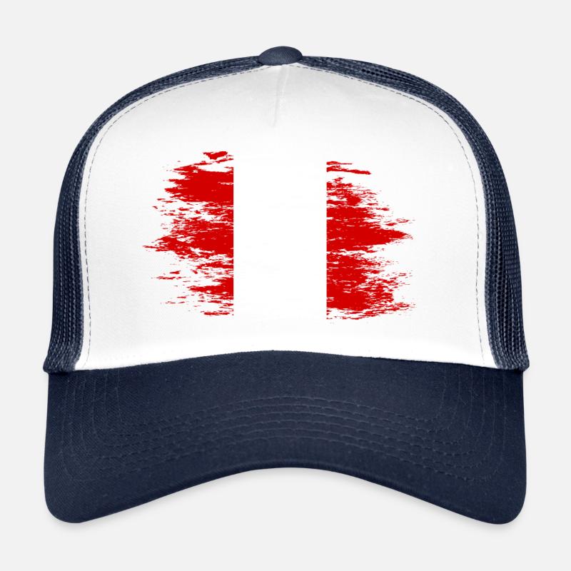 Drapeau du Pérou utilisé Casquette trucker 