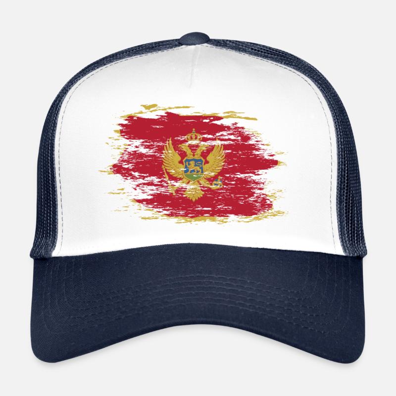 Drapeau du Monténégro utilisé Casquette trucker 