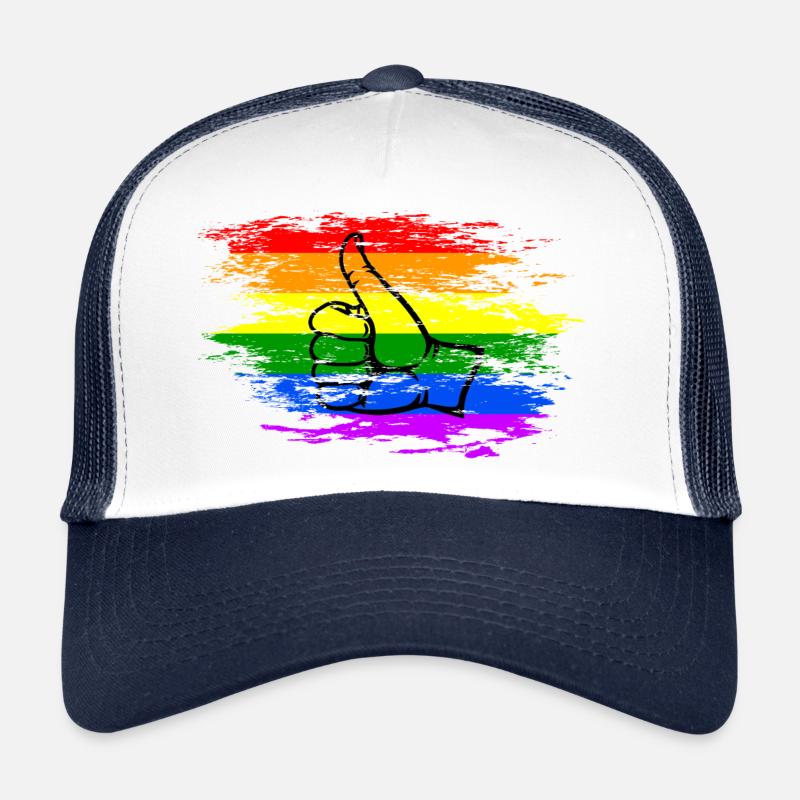 Regenbogen Flagge alles klar Symbol used Trucker Cap