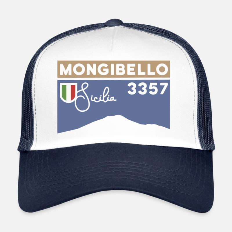 Etna Etna Mongibello volcan montagne Sicile souvenir Casquette trucker 