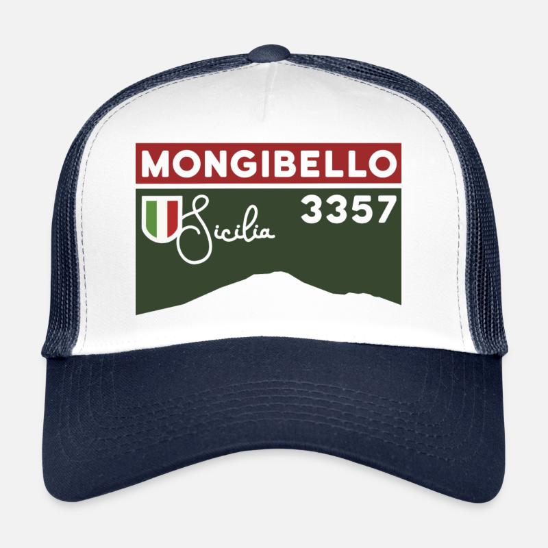 Etna Etna Mongibello volcan Mont Sicile souvenir Casquette trucker 
