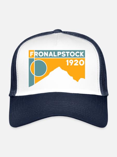 Fronalpstock Randonnée Randonnée Souvenir Souvenir - Casquette trucker  - blanc/marine - Devant