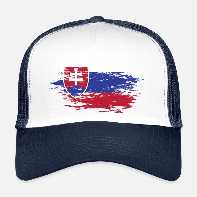 Drapeau de la Slovaquie utilisé Casquette trucker 