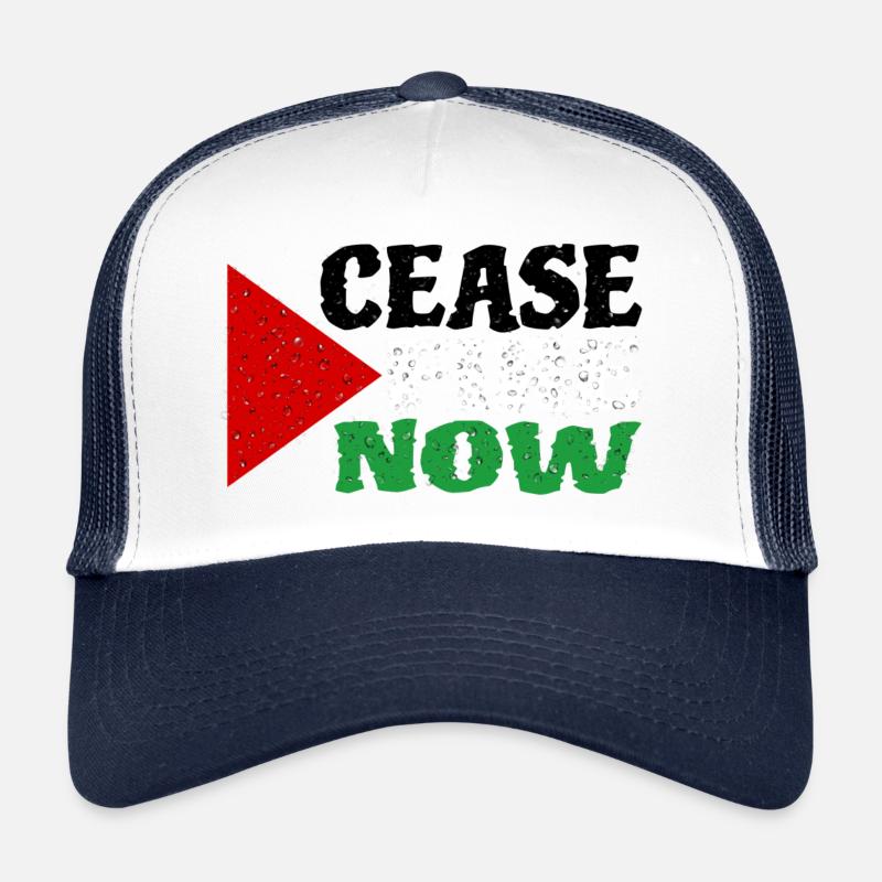 Cease Fire Now - Trucker Cap - white/navy
