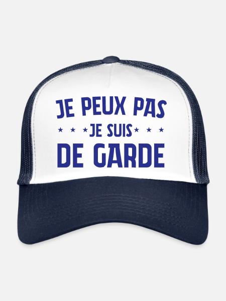 I CAN'T I'M ON CALL QUOTES - Trucker Cap - white/navy