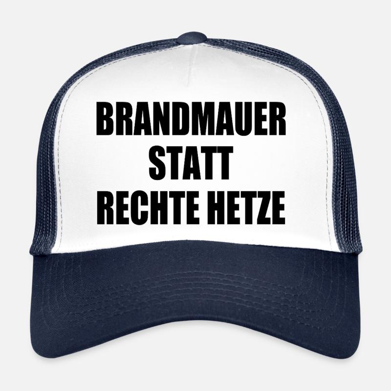 brandmauer statt rechte hetze Trucker Cap