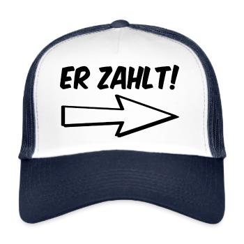 Mallorca Malle Party Crew Drinking Suff Alcohol - Trucker Cap - white/navy - Front