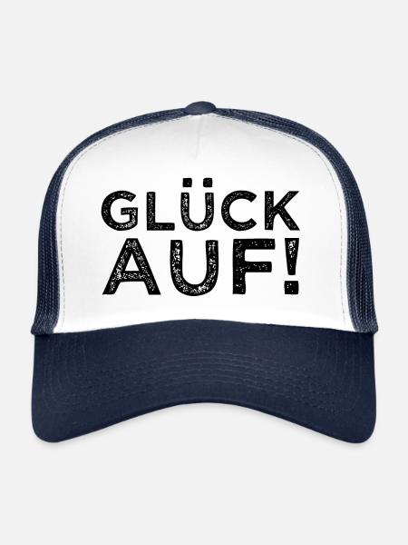 Good luck for! - Miner, Ruhrgebiet - Trucker Cap - white/navy - Front