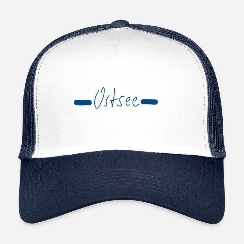 Bleu de la mer Baltique 6 - Casquette trucker  - blanc/marine