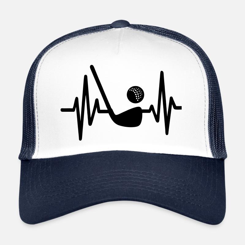 Golf heartbeat Trucker Cap