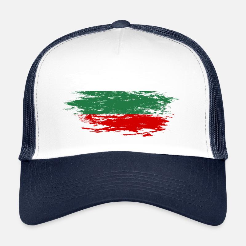 Bulgarien Flagge used - Trucker Cap - Weiß/Navy