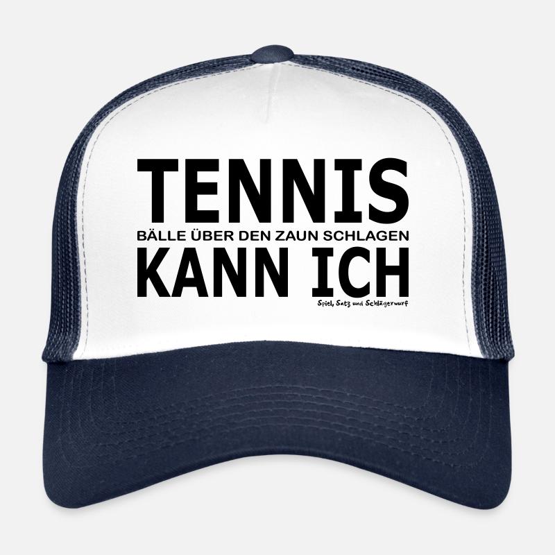 Tennis kann ich - Trucker Cap - Weiß/Navy