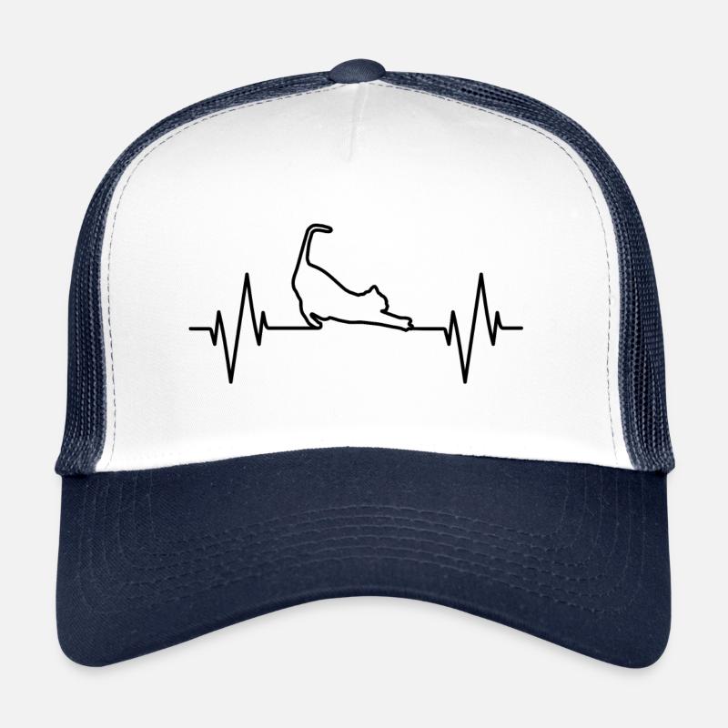 Cat heartbeat cats heartbeat pulse frequency Trucker Cap