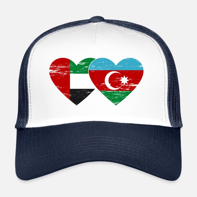 United Arab Emirates Azerbaycan Flag Trucker Cap
