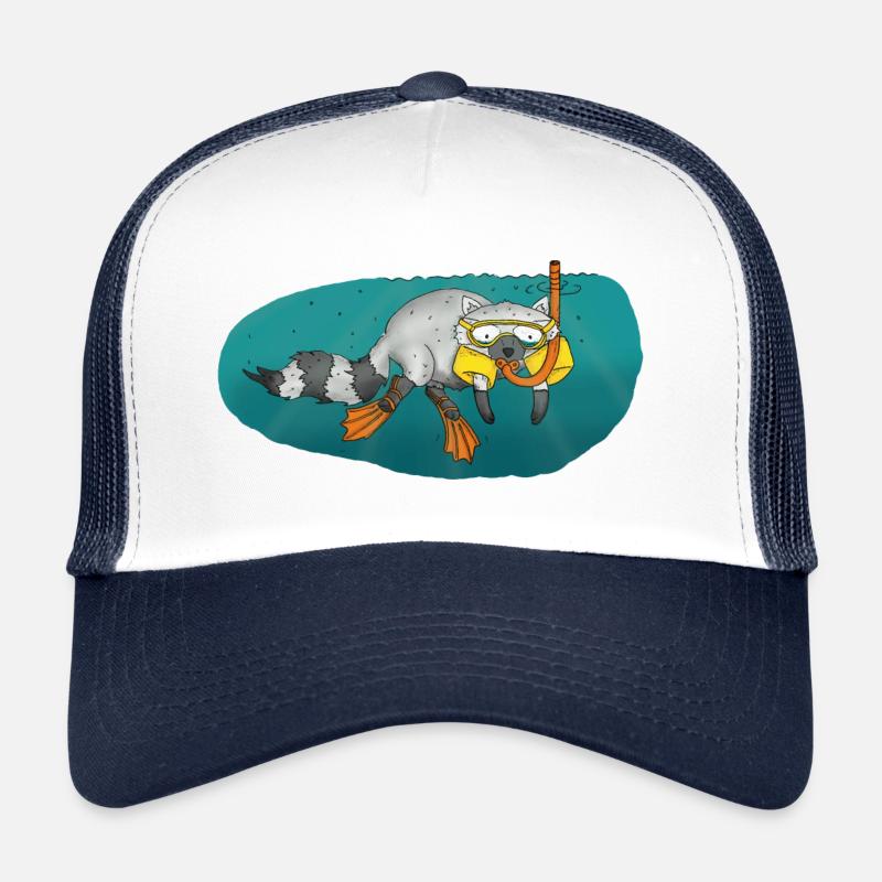 raton laveur plongée plongée diving Casquette trucker 