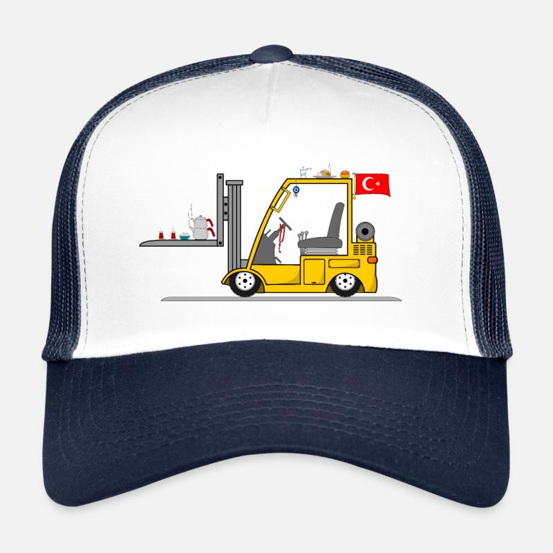 Türkischer Staplerfahrer Cay Döner - Trucker Cap - Weiß/Navy