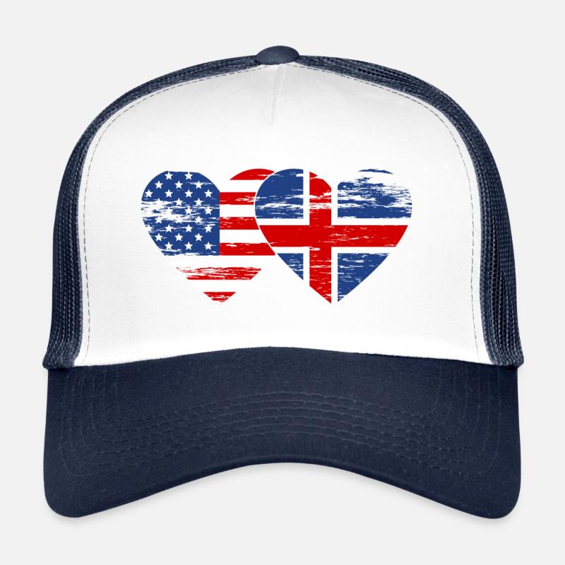 USA Island Flagge Herz used Trucker Cap