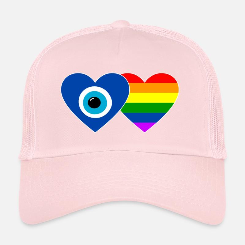 Nazar Bead Rainbow Flag Trucker Cap